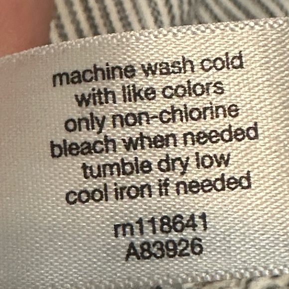 Lane Bryant Gray Capri Pants Relaxed Fit Soft Slub Striped Grey size 18/20 new - Picture 7 of 12